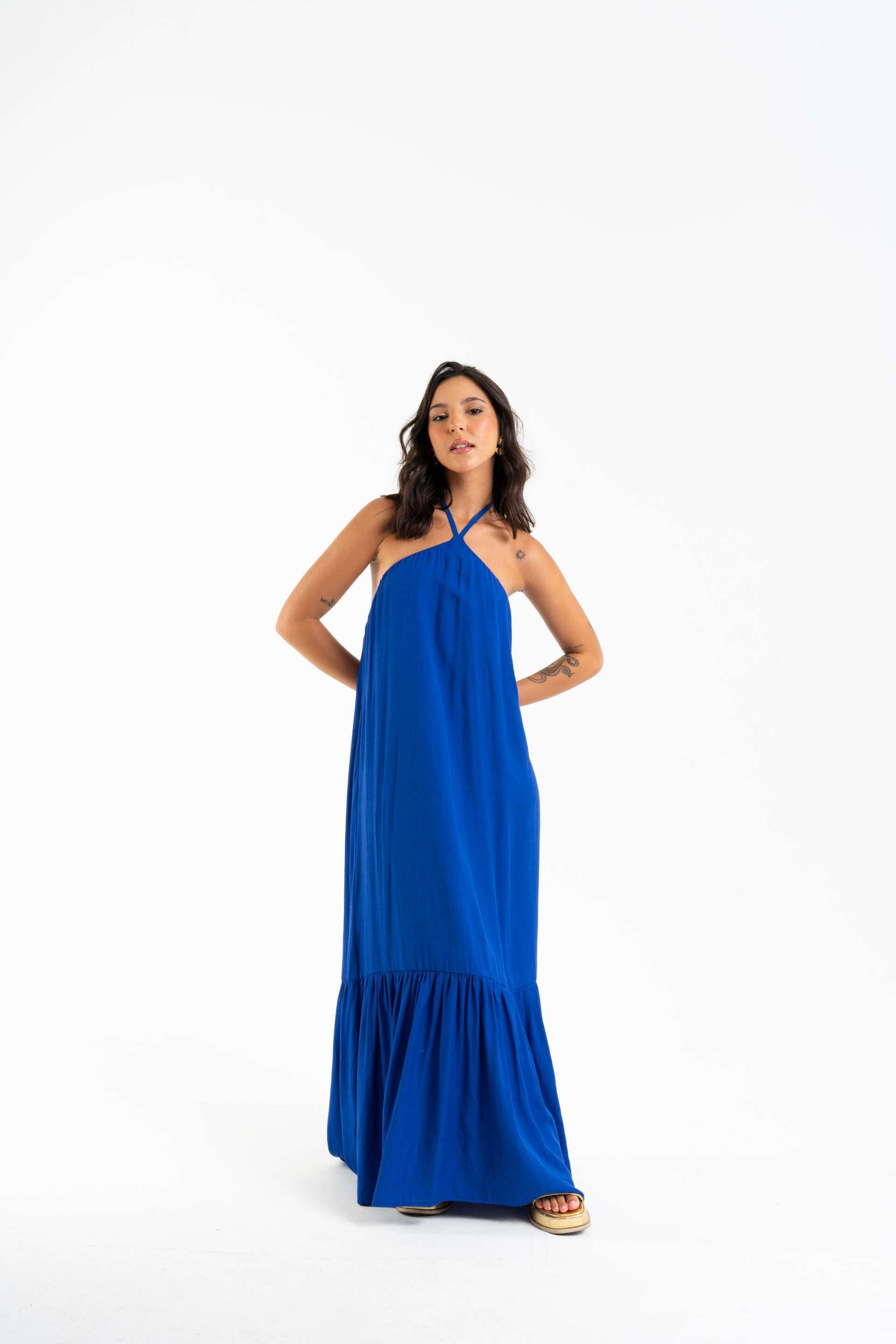 VESTIDO NATH LONGO AZUL ROYAL - Image 2