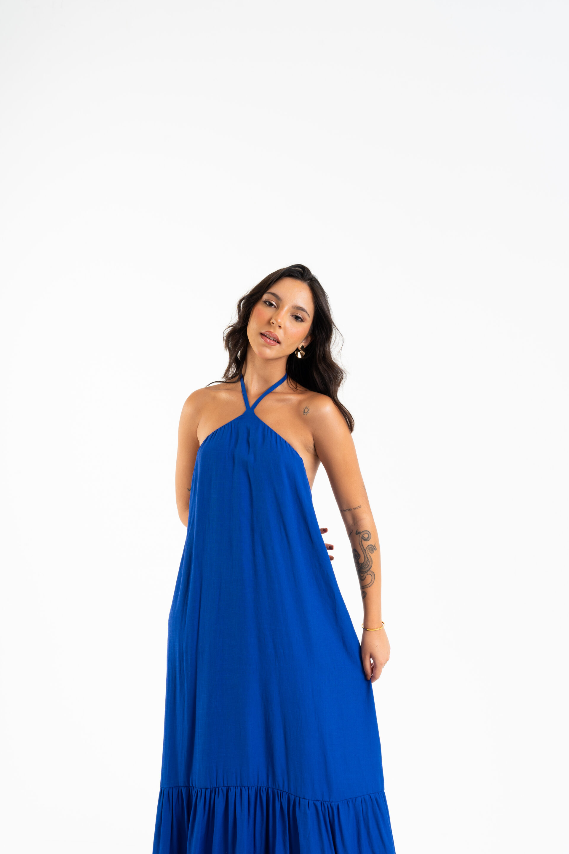 VESTIDO NATH LONGO AZUL ROYAL - Image 3