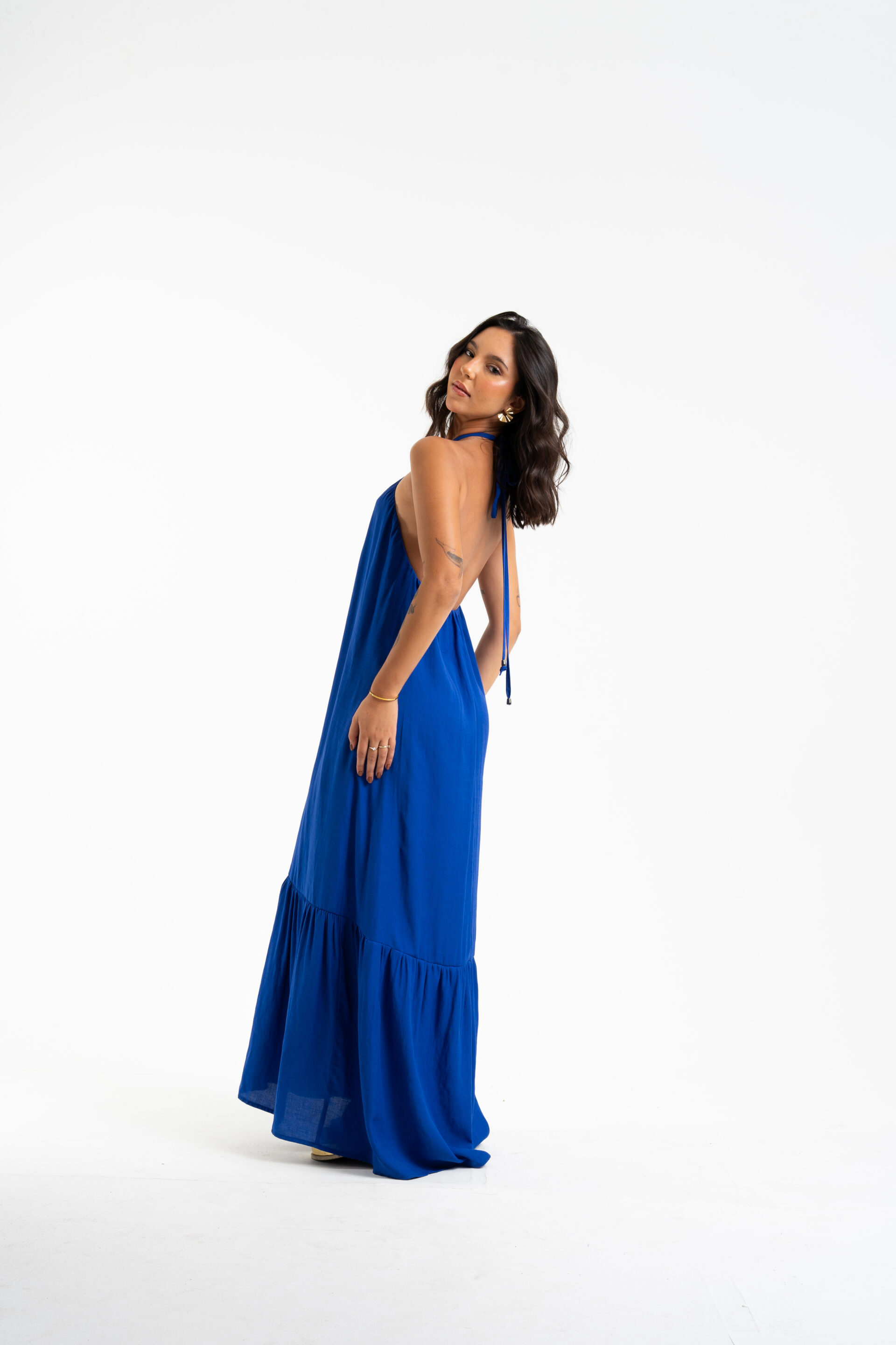 VESTIDO NATH LONGO AZUL ROYAL - Image 4