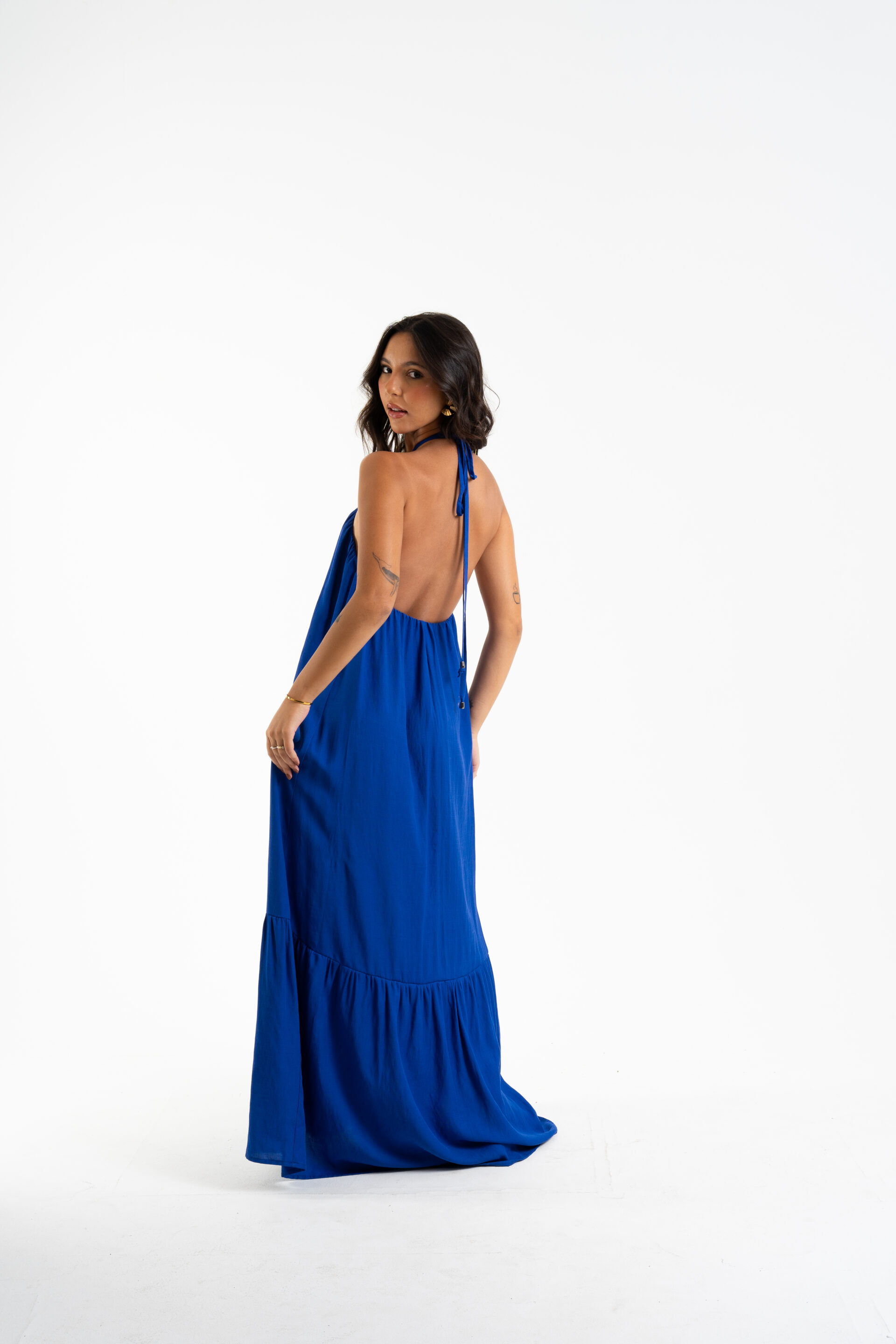 VESTIDO NATH LONGO AZUL ROYAL - Image 7