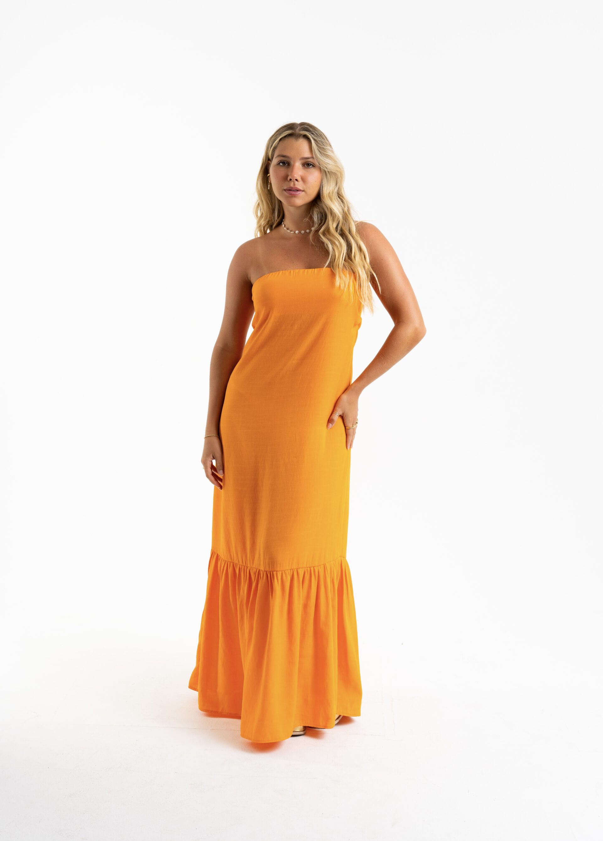 VESTIDO LONGO LAIS LARANJA