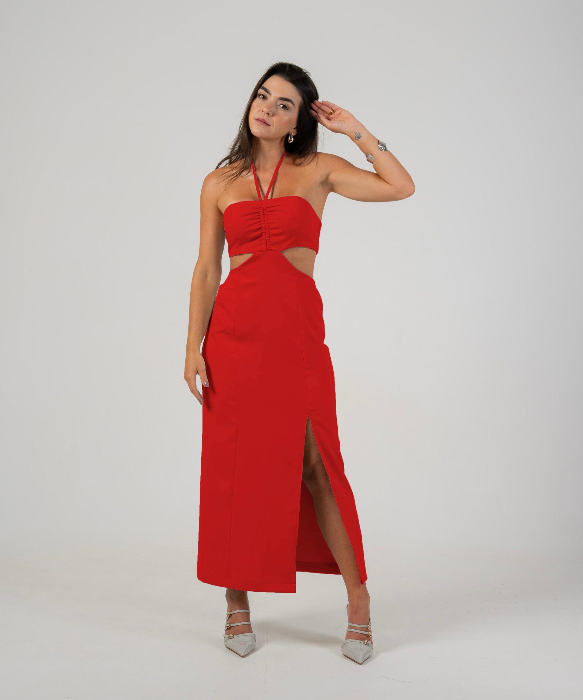 VESTIDO MIDI TAISSA VERMELHO