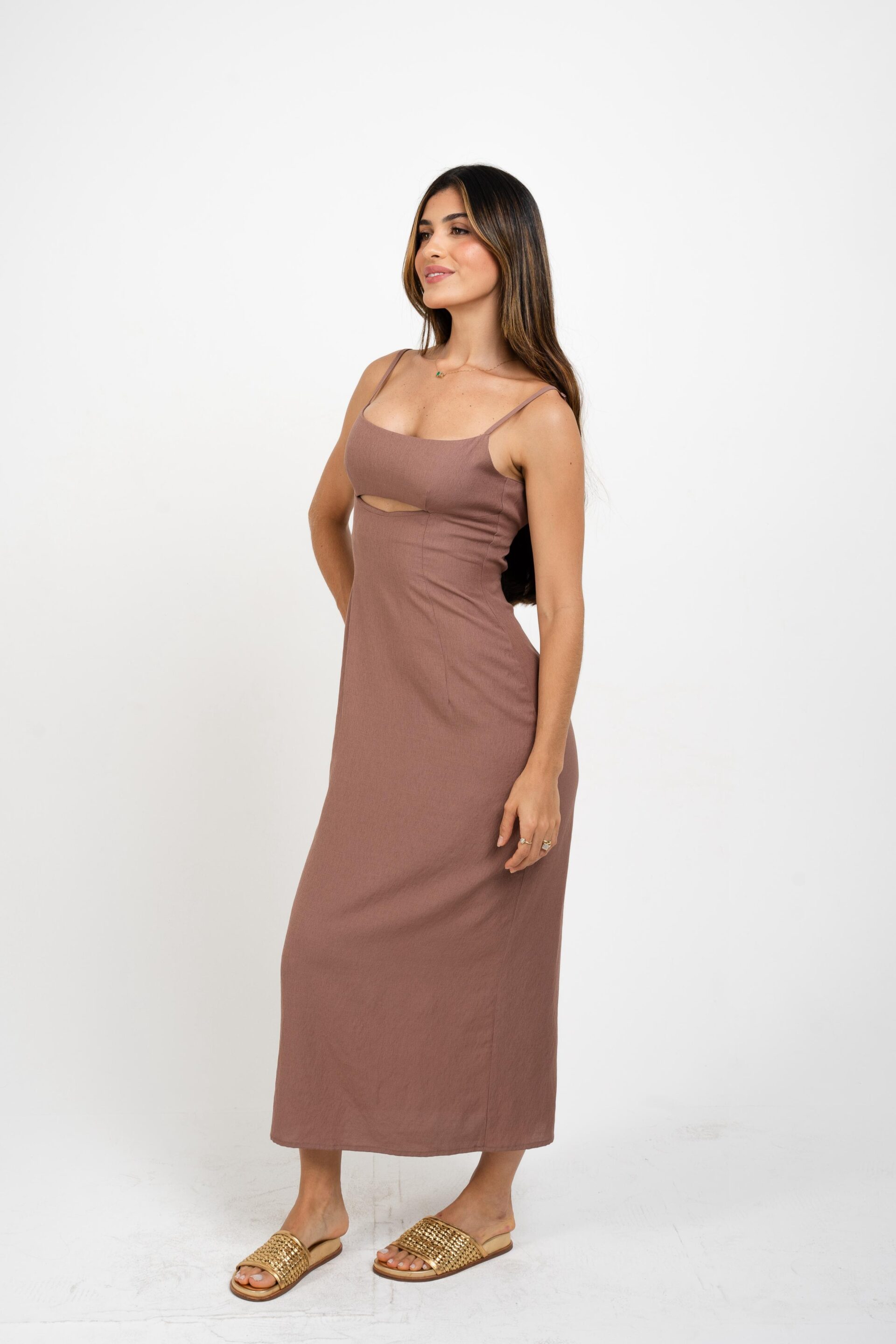 VESTIDO MIDI BABI MOCHA - Image 4