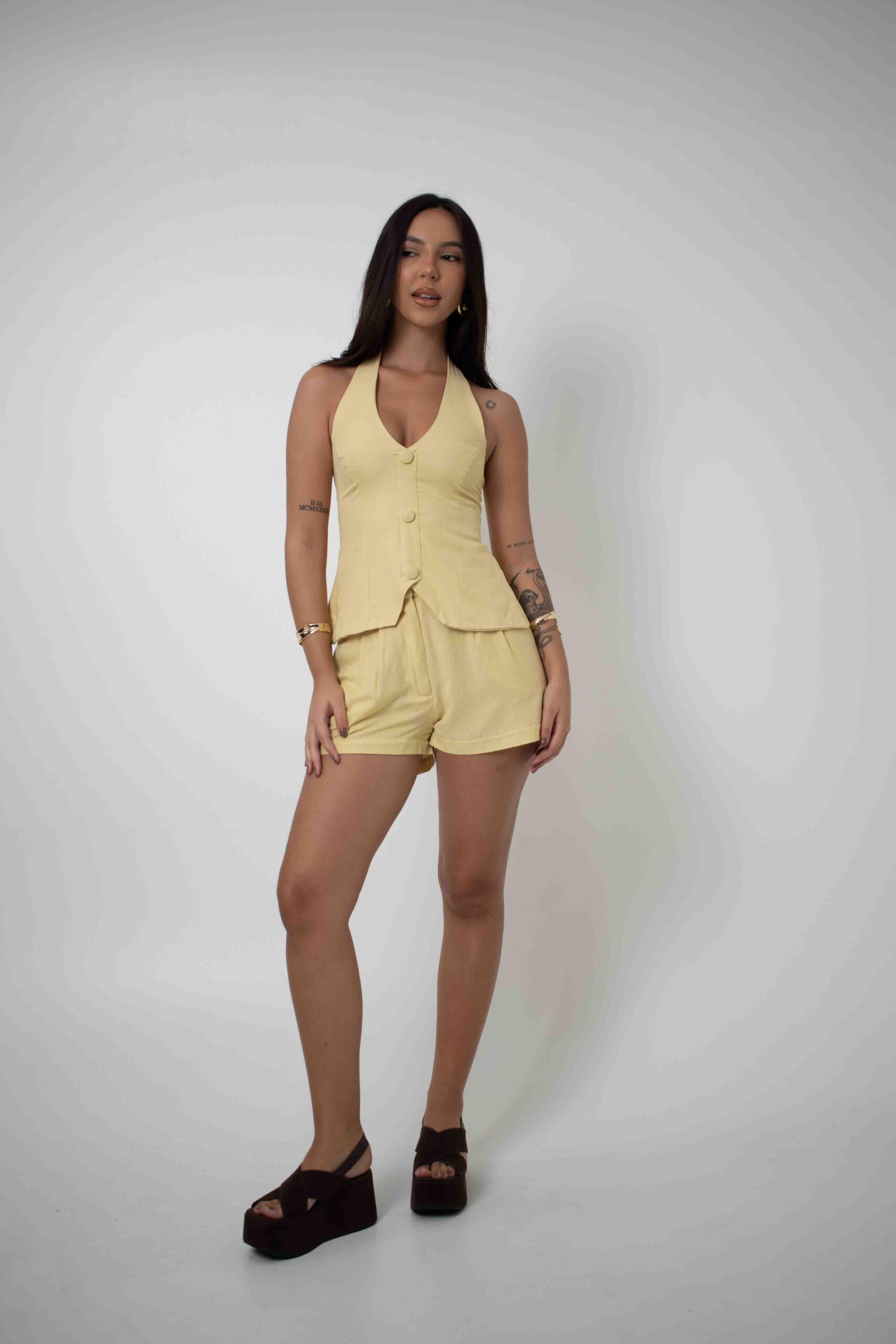 SHORT TAI AMARELO MANTEIGA - Imagem 4