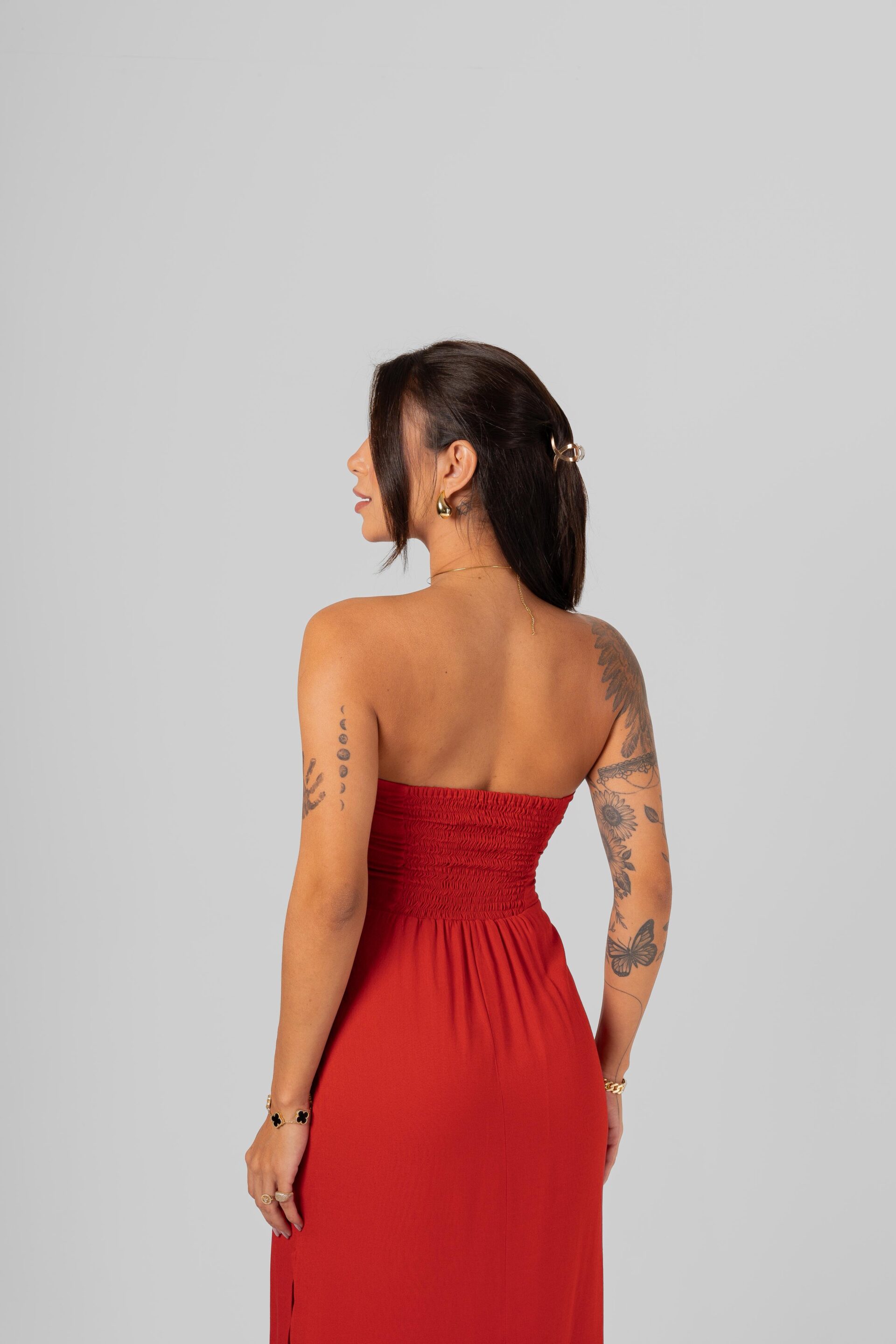 VESTIDO MIDI ELIZA VERMELHO - Imagem 4