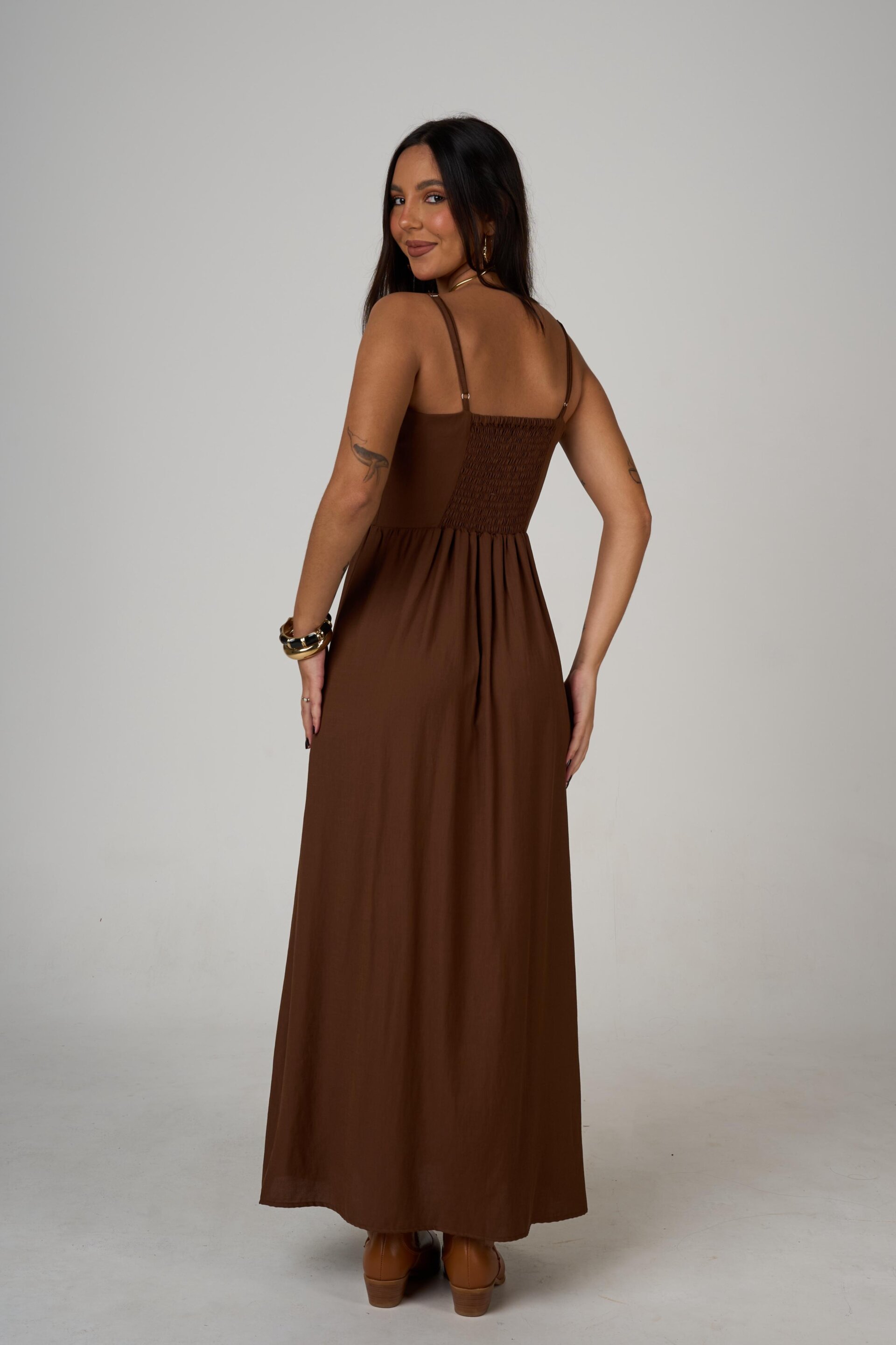 VESTIDO LONGO ANA CLARA MARROM - Imagem 4