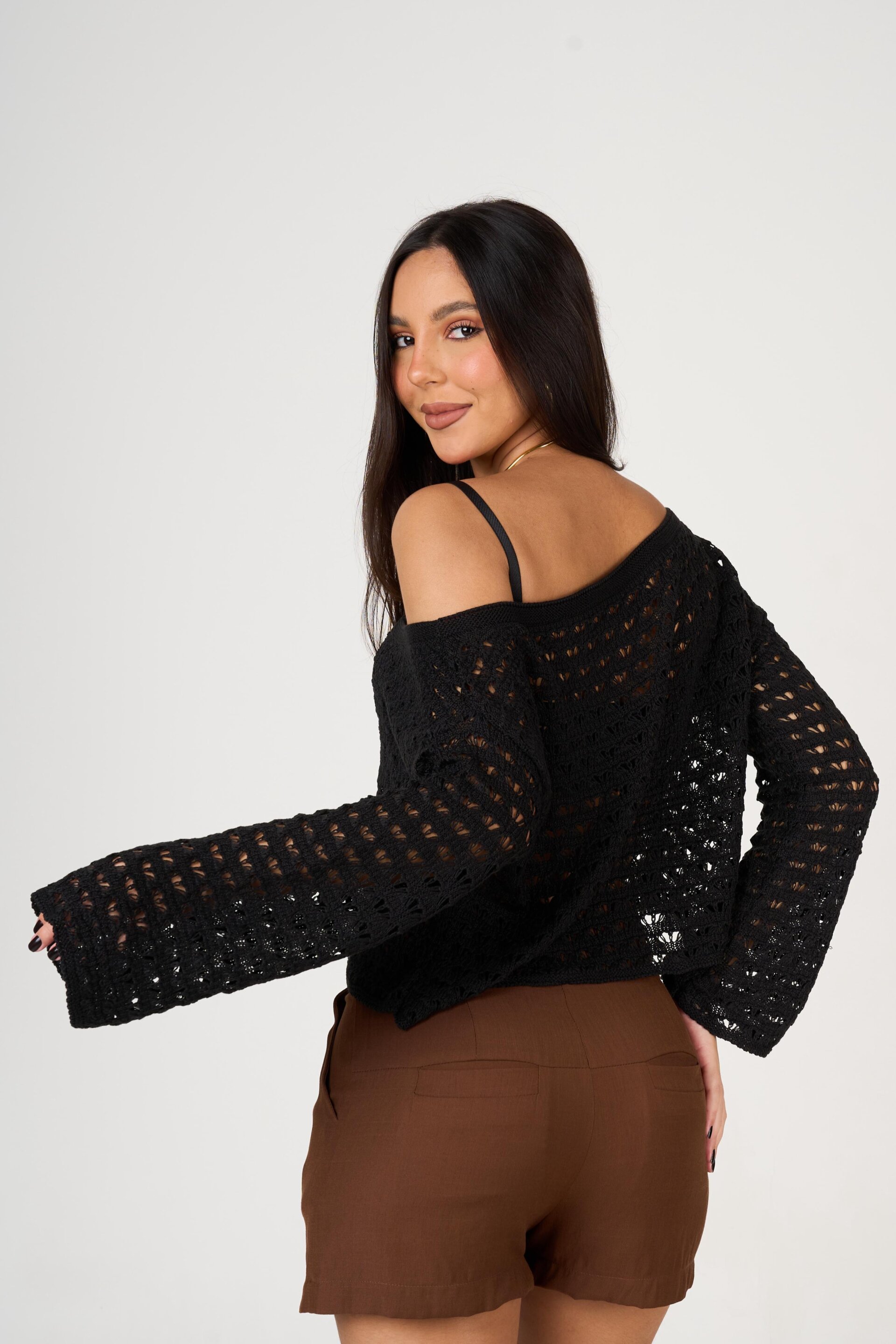 BLUSA TRICOT PRETA - Imagem 4