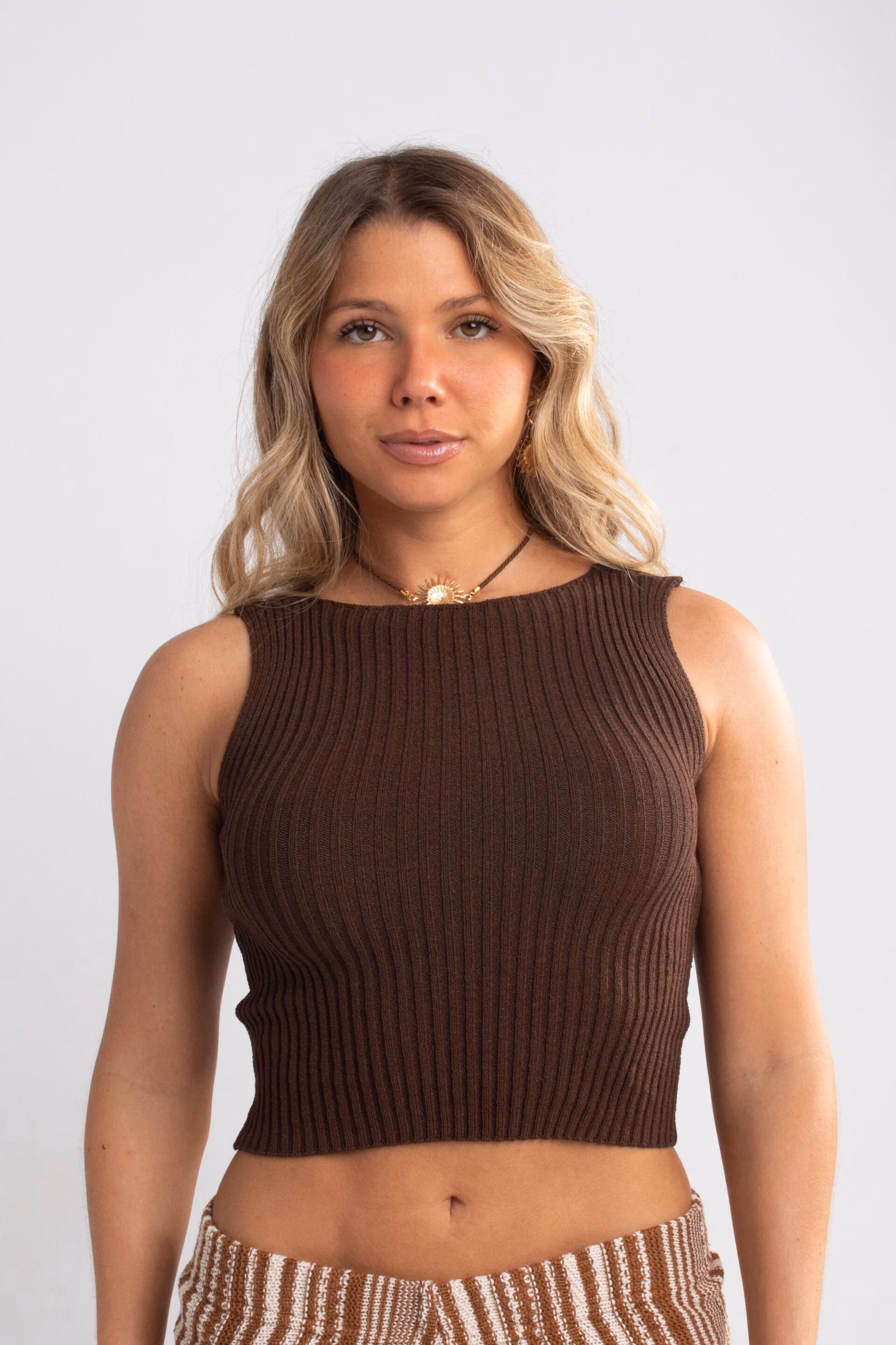 BLUSA TRICOT IZA MARROM