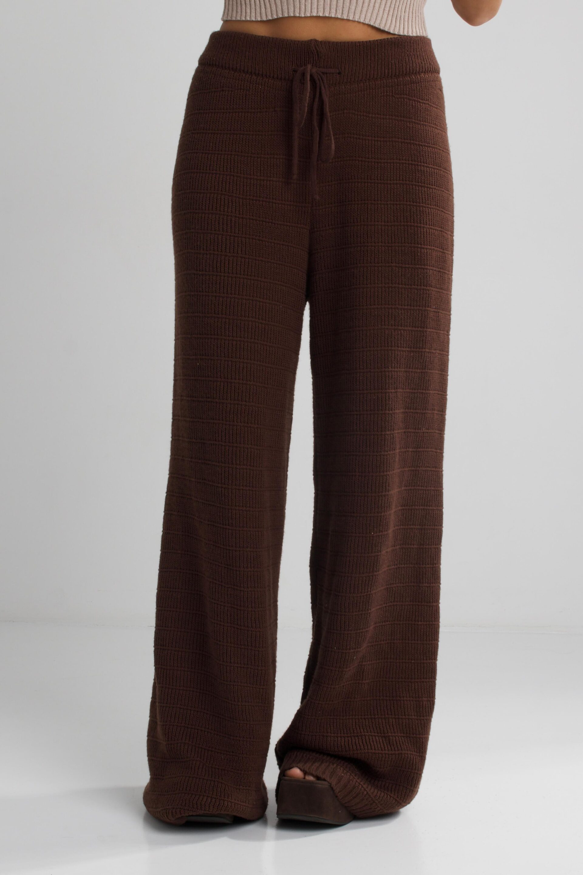 CALÇA TRICOT DUDA MARROM