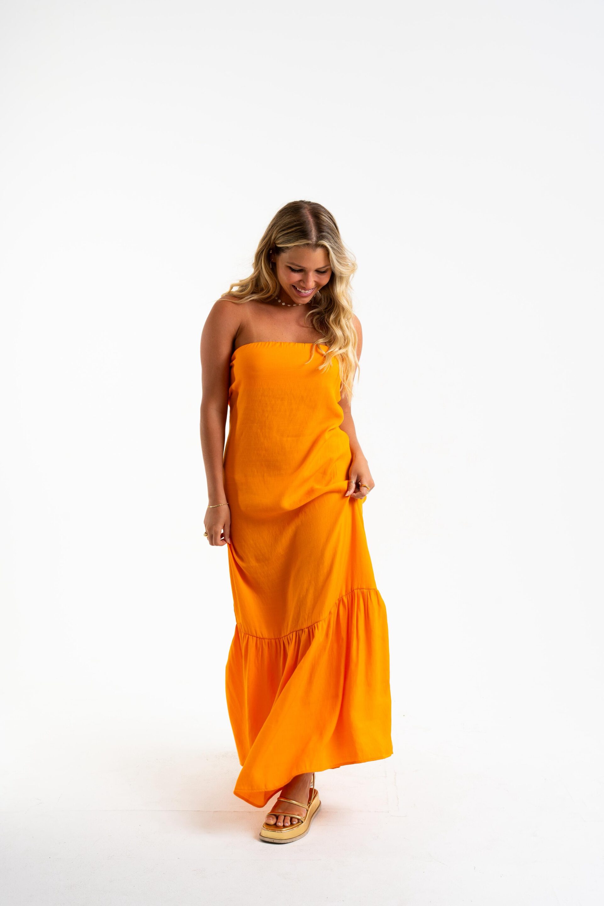 VESTIDO LONGO LAIS LARANJA - Imagem 4