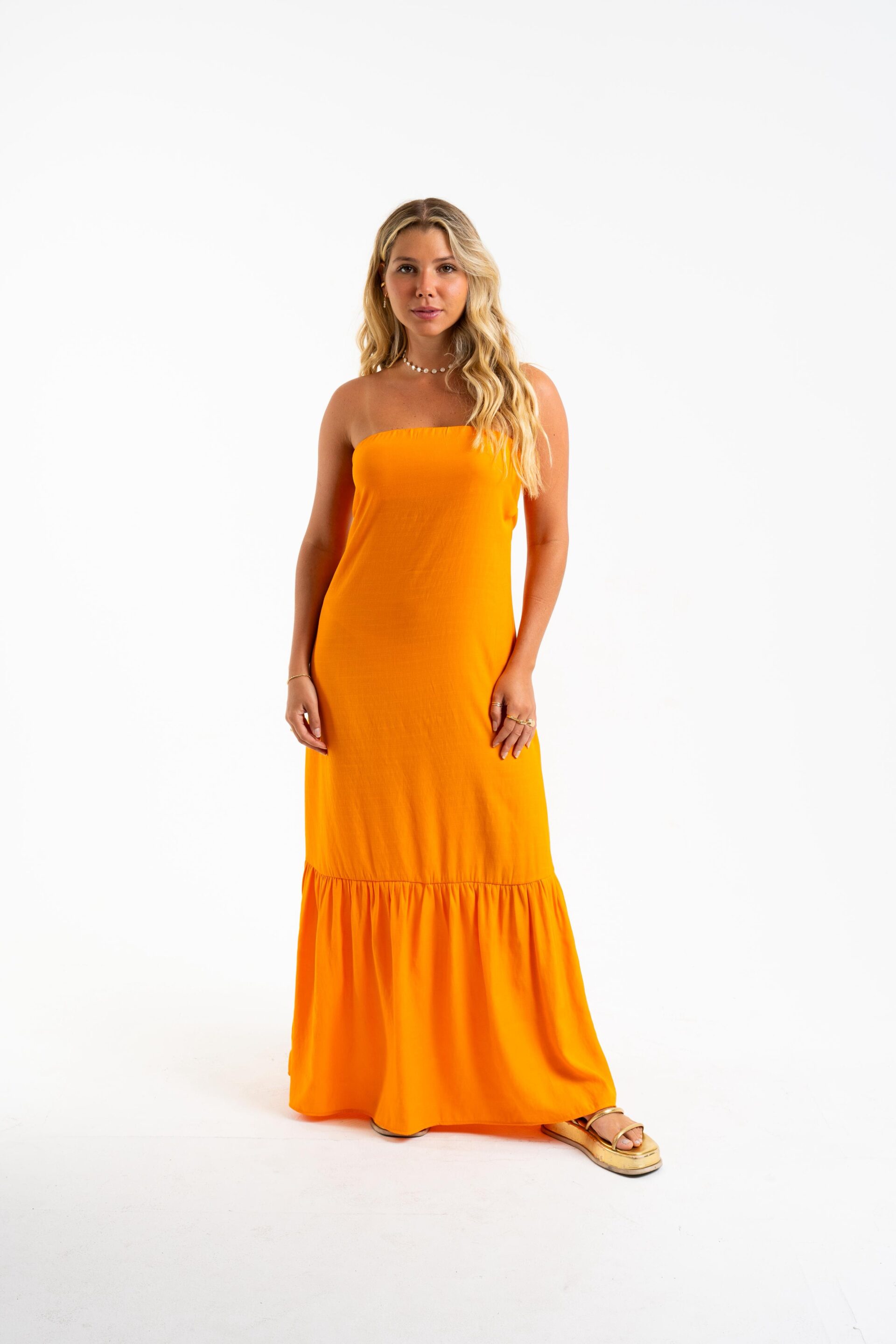 VESTIDO LONGO LAIS LARANJA