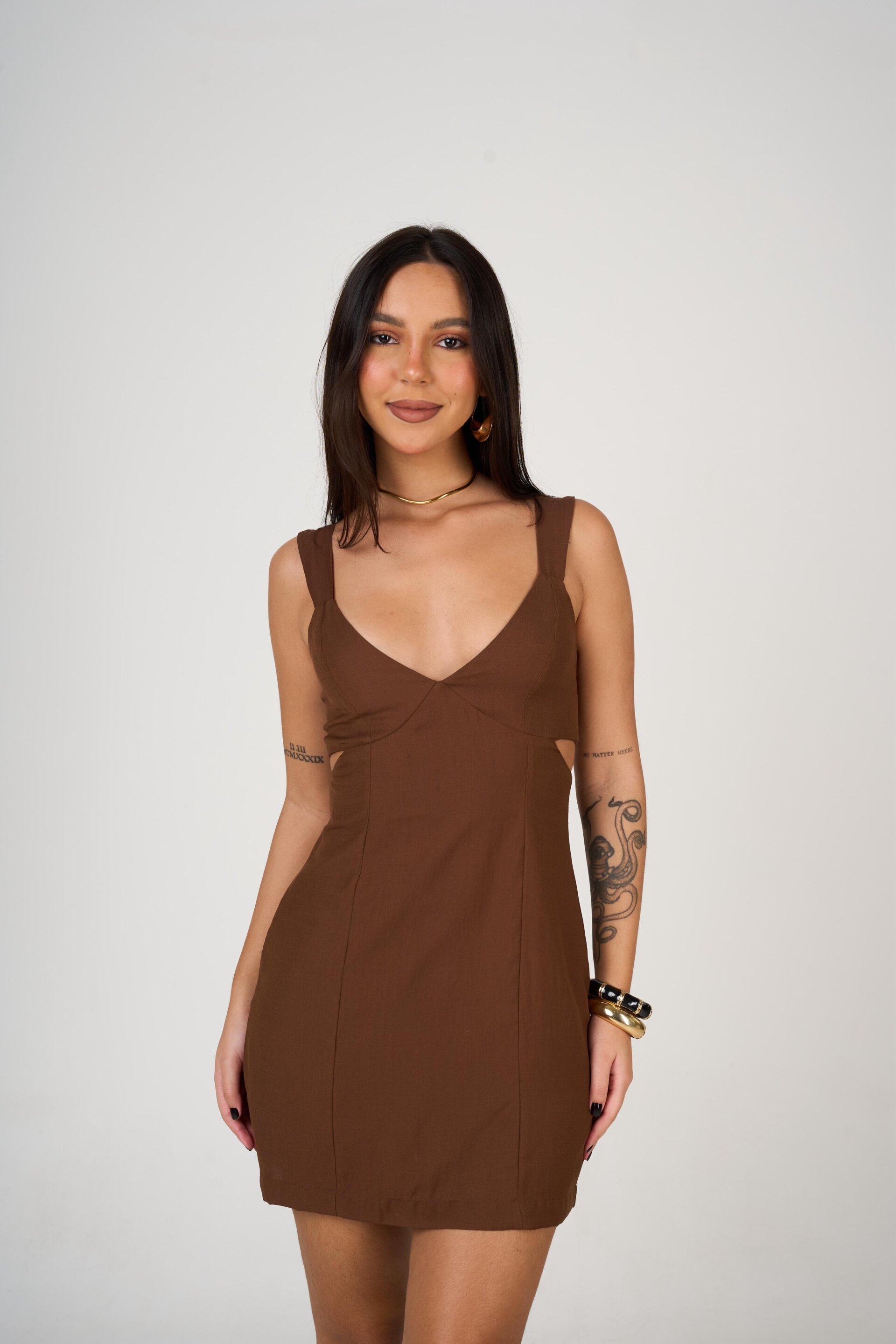 VESTIDO PILAR MARROM