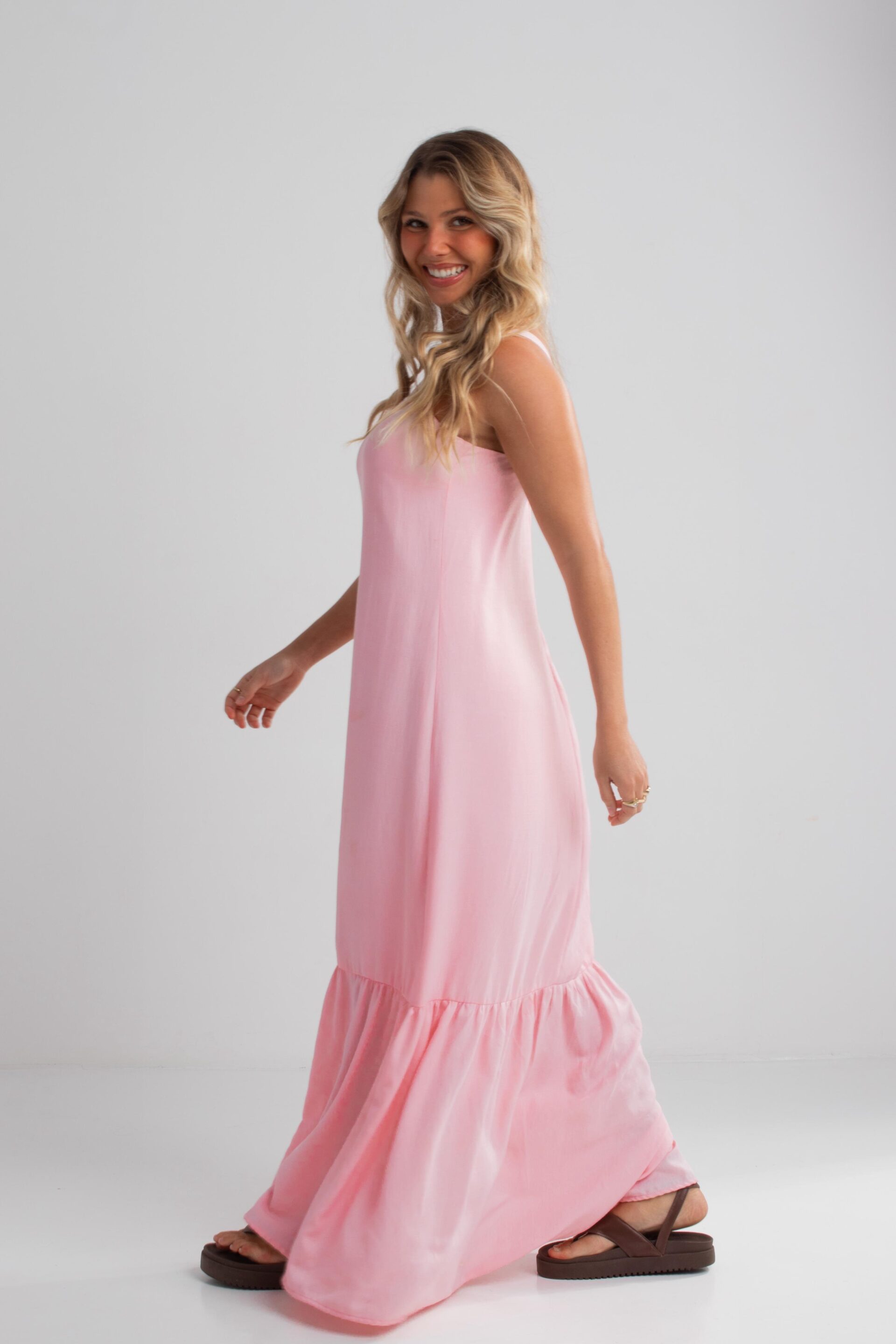 VESTIDO LONGO KIM ROSA BEBÊ - Imagem 3