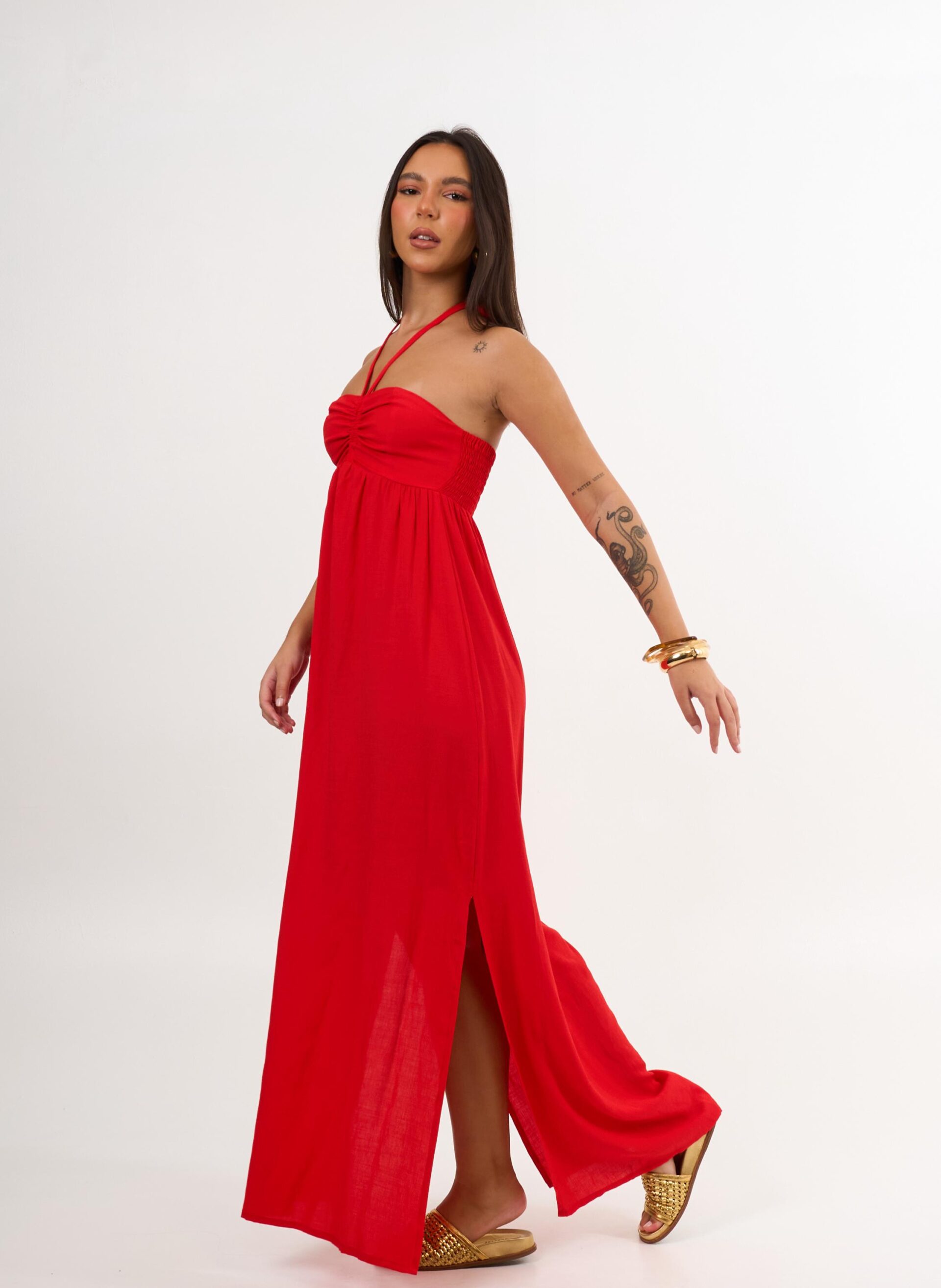 Alternative view of VESTIDO LONGO RAISSA VERMELHO