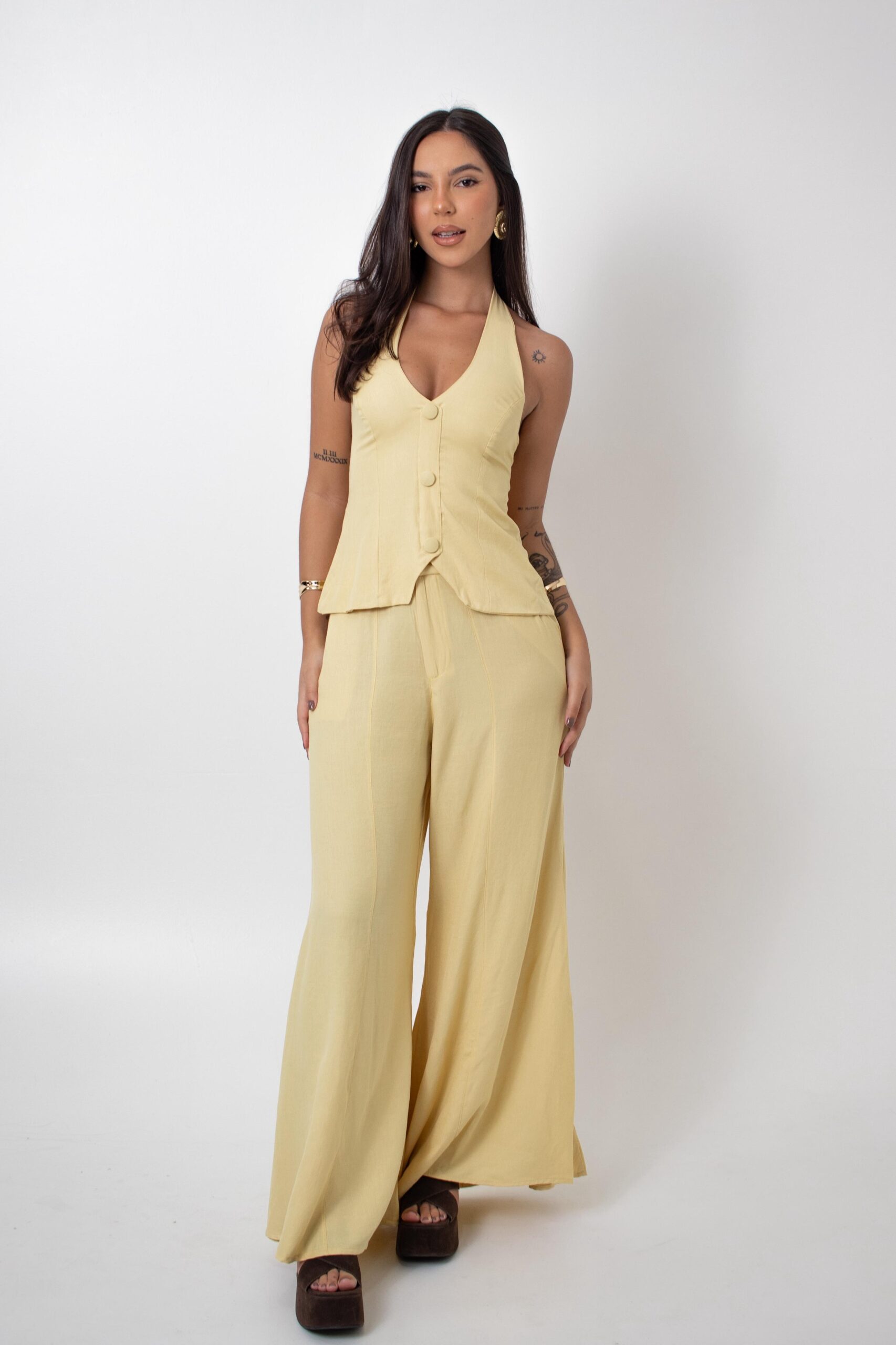 CALÇA LUD AMARELO MANTEIGA - Imagem 3