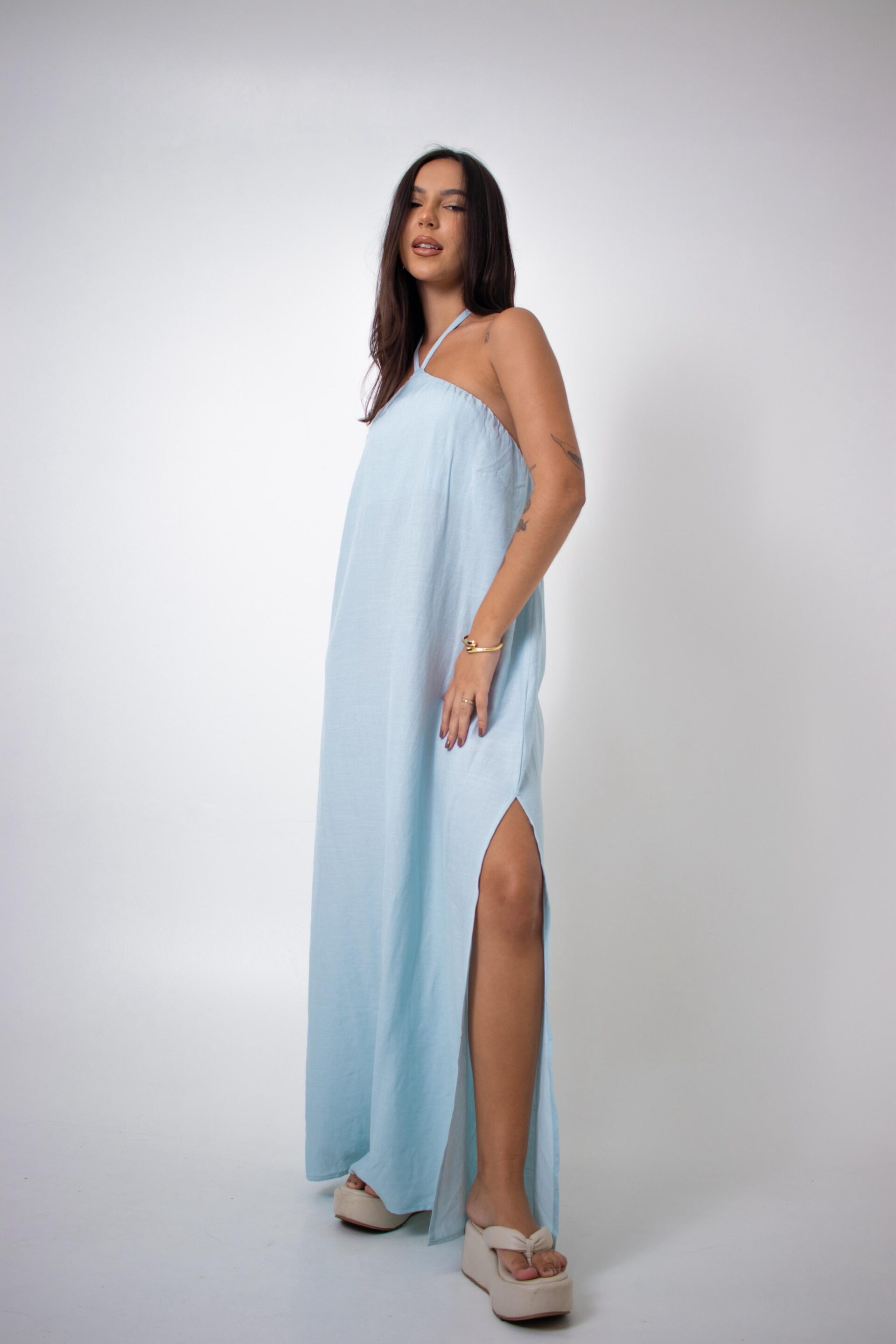 Alternative view of VESTIDO NATH LONGO AZUL BEBÊ