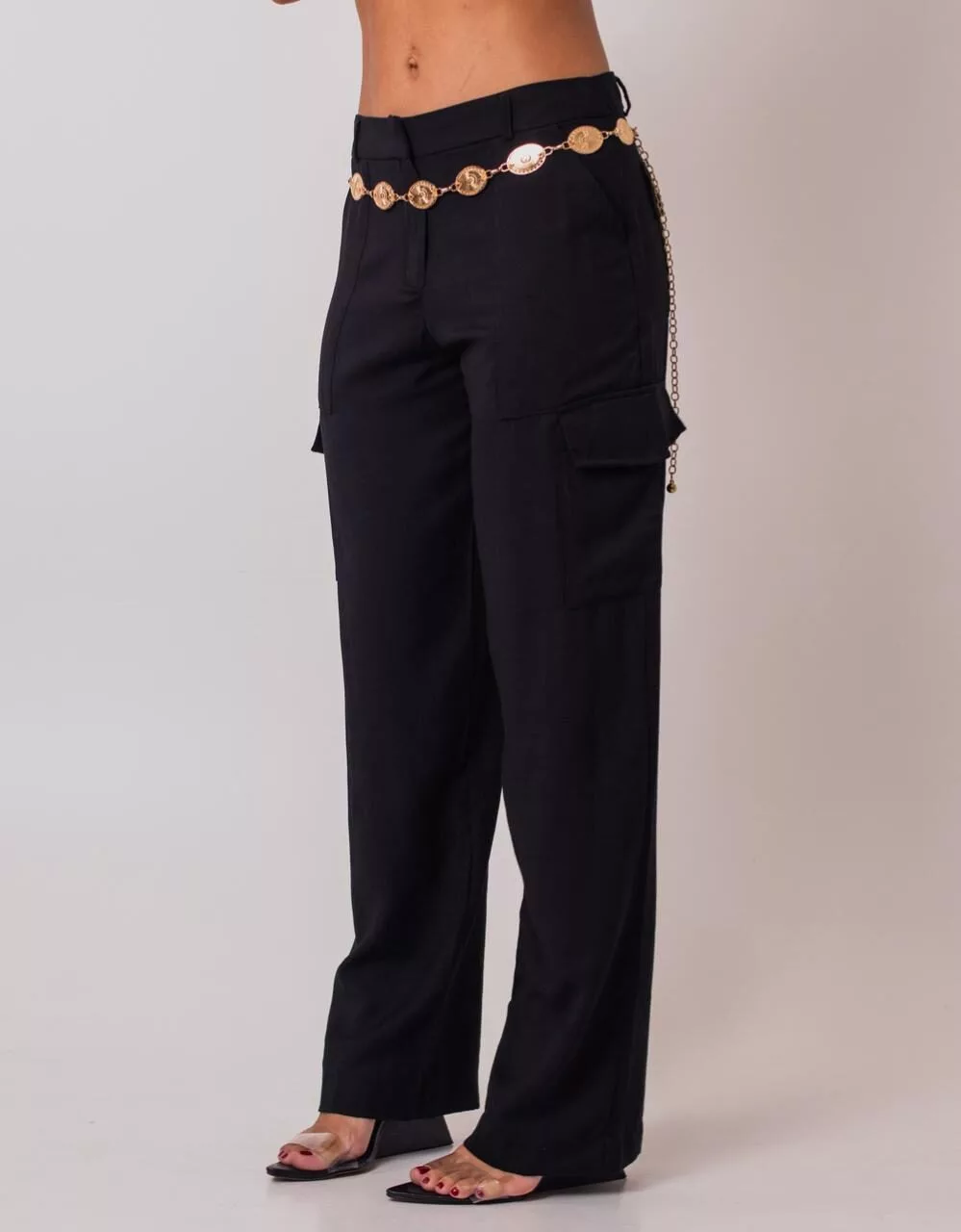 Alternative view of CALÇA CARGO PRETA