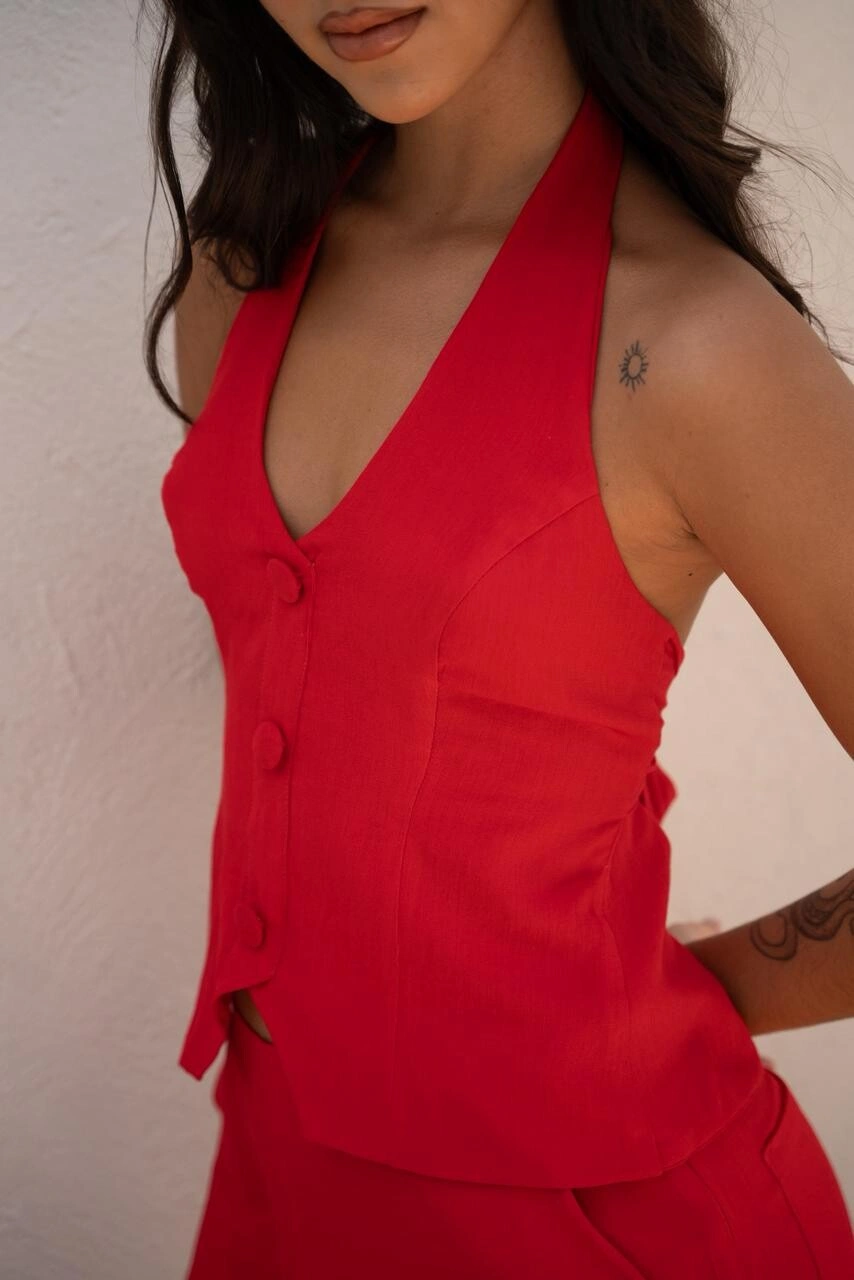 Alternative view of BLUSA NICOLE VERMELHO