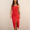 VESTIDO MIDI PAULA VERMELHO
