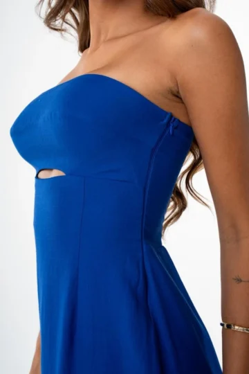 Alternative view of VESTIDO MIDI ELIZA AZUL BIC