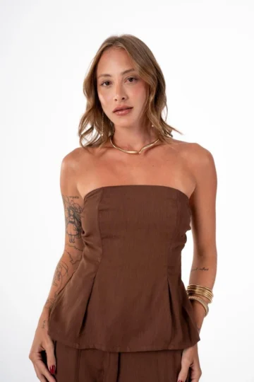 BLUSA ANDRESSA MARROM