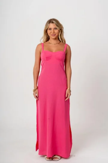 VESTIDO LONGO LETICIA ROSA