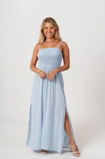 VESTIDO LONGO LIZ AZUL BEBÊ