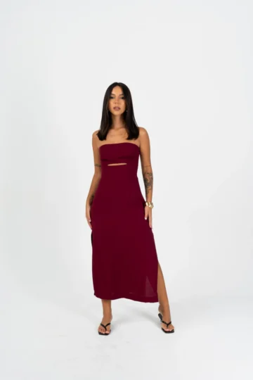 VESTIDO MIDI ELIZA VINHO