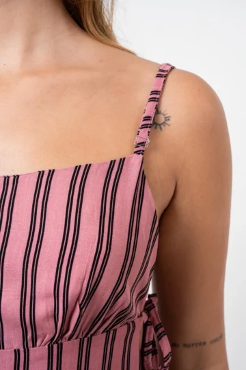 Alternative view of VESTIDO VITORIA LISTRA ROSA