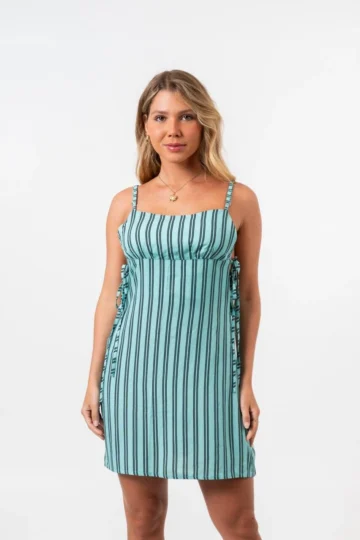 VESTIDO VITORIA LISTRA VERDE