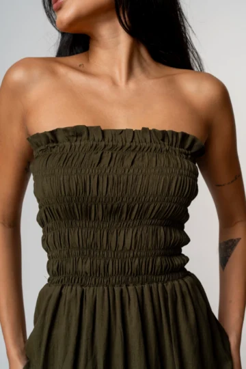 Alternative view of VESTIDO CURTO MARI VERDE OLIVA