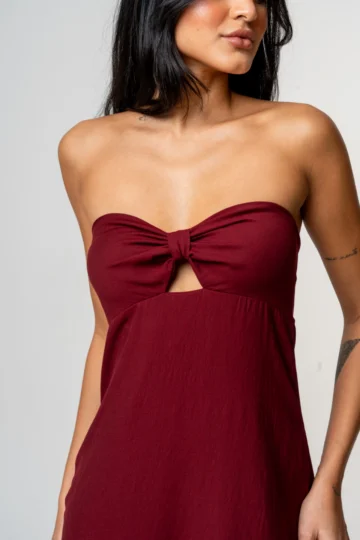 Alternative view of VESTIDO LONGO DUDA VINHO