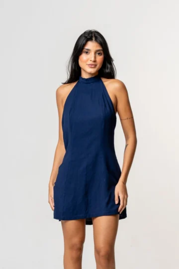 VESTIDO CURTO MEL AZUL MARINHO