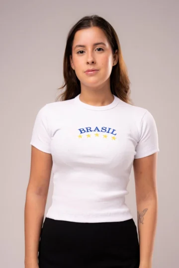 T-SHIRT LIZ BRASIL BRANCO