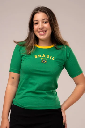 T-SHIRT BANDEIRA BRASIL VERDE BANDEIRA