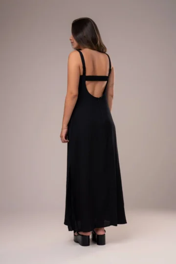 Alternative view of VESTIDO LONGO LETICIA PRETO